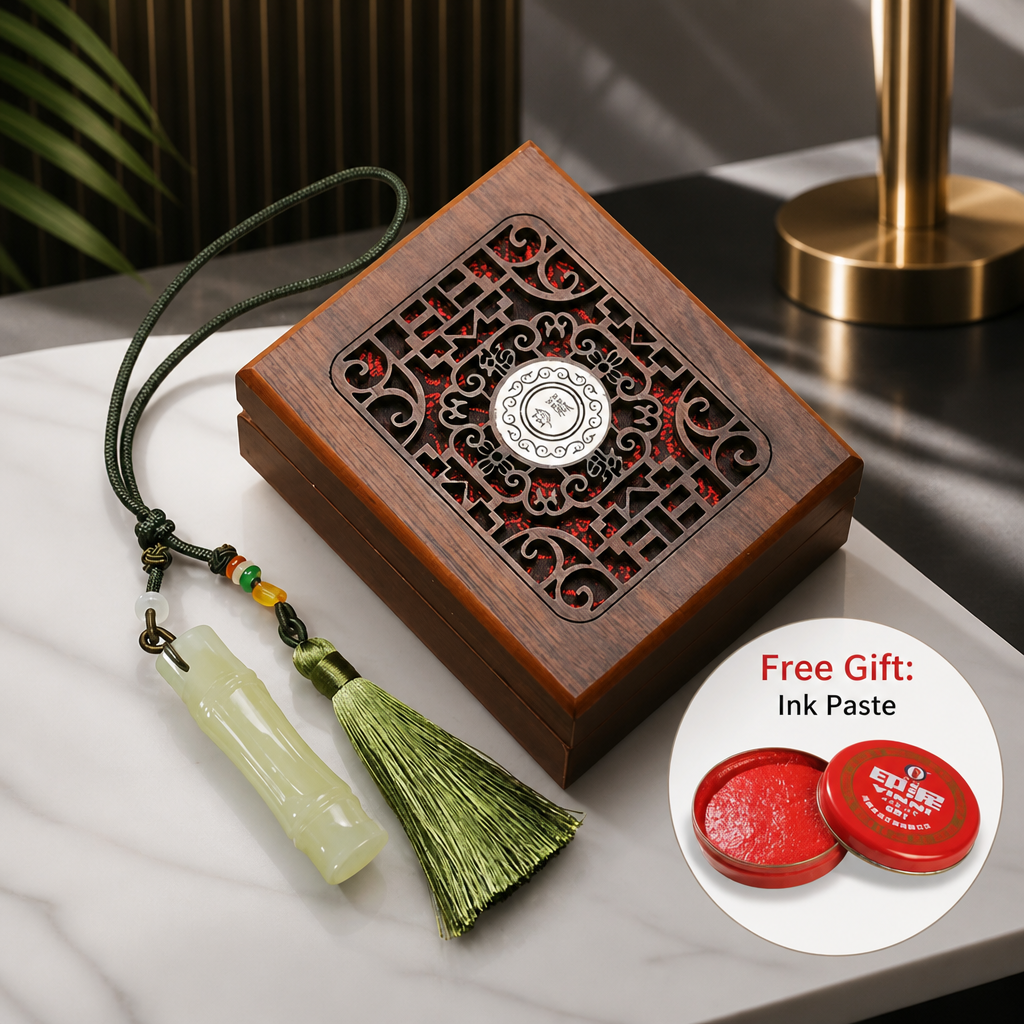 Personalized Chinese Name Seal – Elegant Bamboo Design Inspired by Eastern Culture