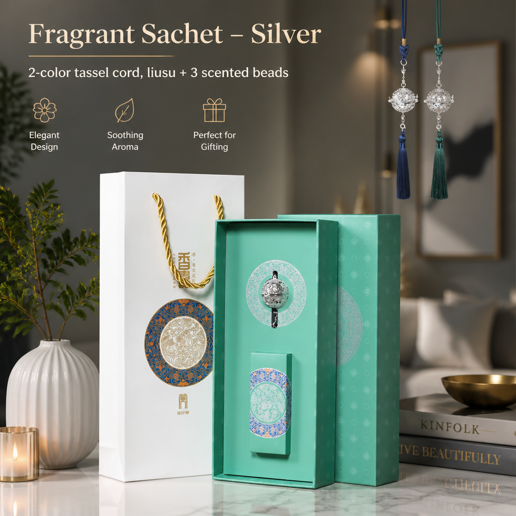 Eastern Elegance Fragrance Sachet Set – Decorative Aroma Charm with Tassel
